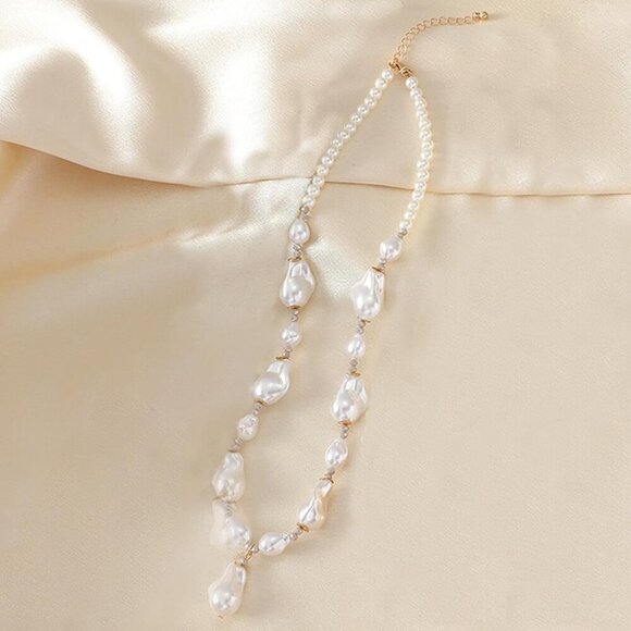 KummerSaprk Pearl Choker Necklace for Women, Layered Black Beaded Jewelry Gift - Picture 6 of 7